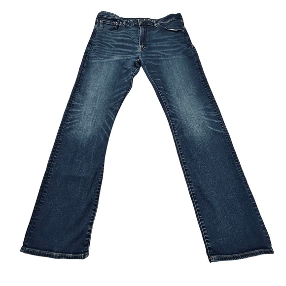 American Eagle Outfitters Other - American Eagle Airflex+ Jeans Mens 38x36 Dark Wash Blue Denim Relaxed Straight